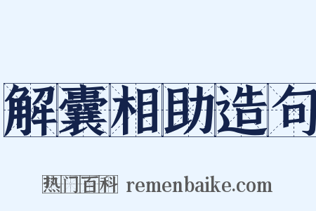 解囊相助造句是什么意思的图片